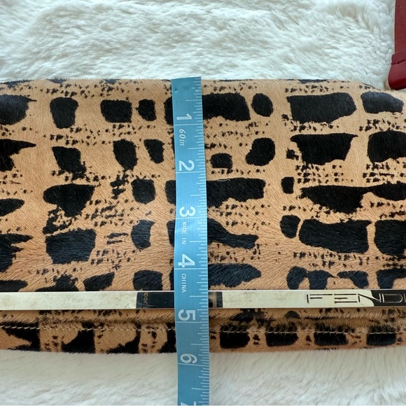Fendi Brown Printed Pony Hair Baguette Black Beige Vintage 2000s Authentic - Picture 11 of 15